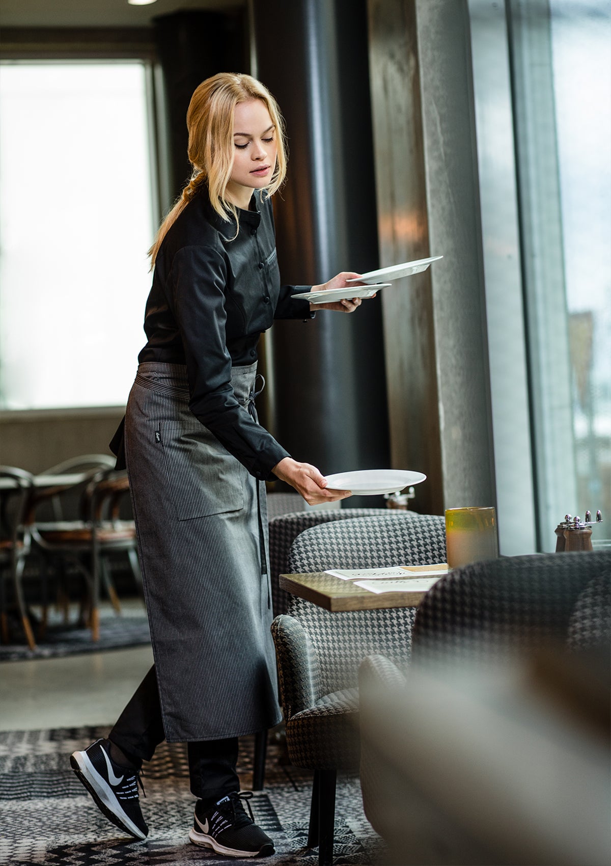 Lange Kellnerschürze mit rechter Tasche Unisex | Segers