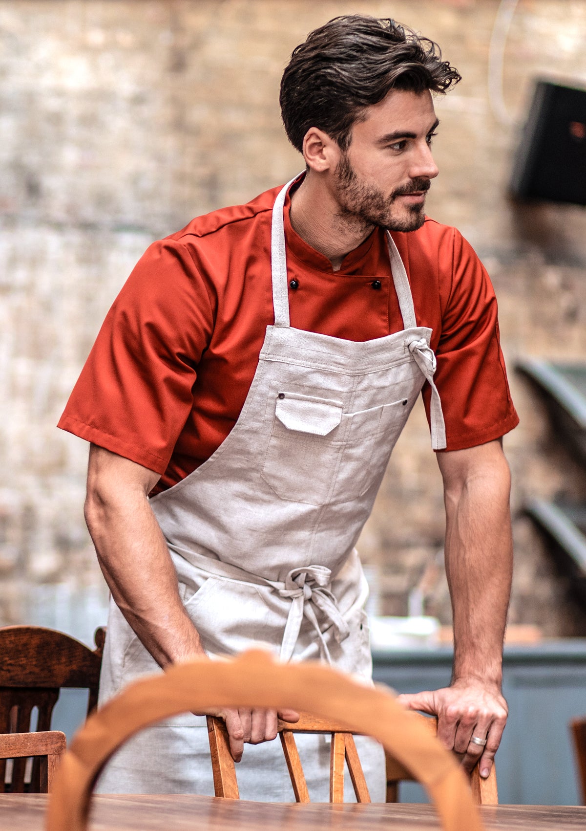 Latzschürze aus Leinen Unisex | Segers