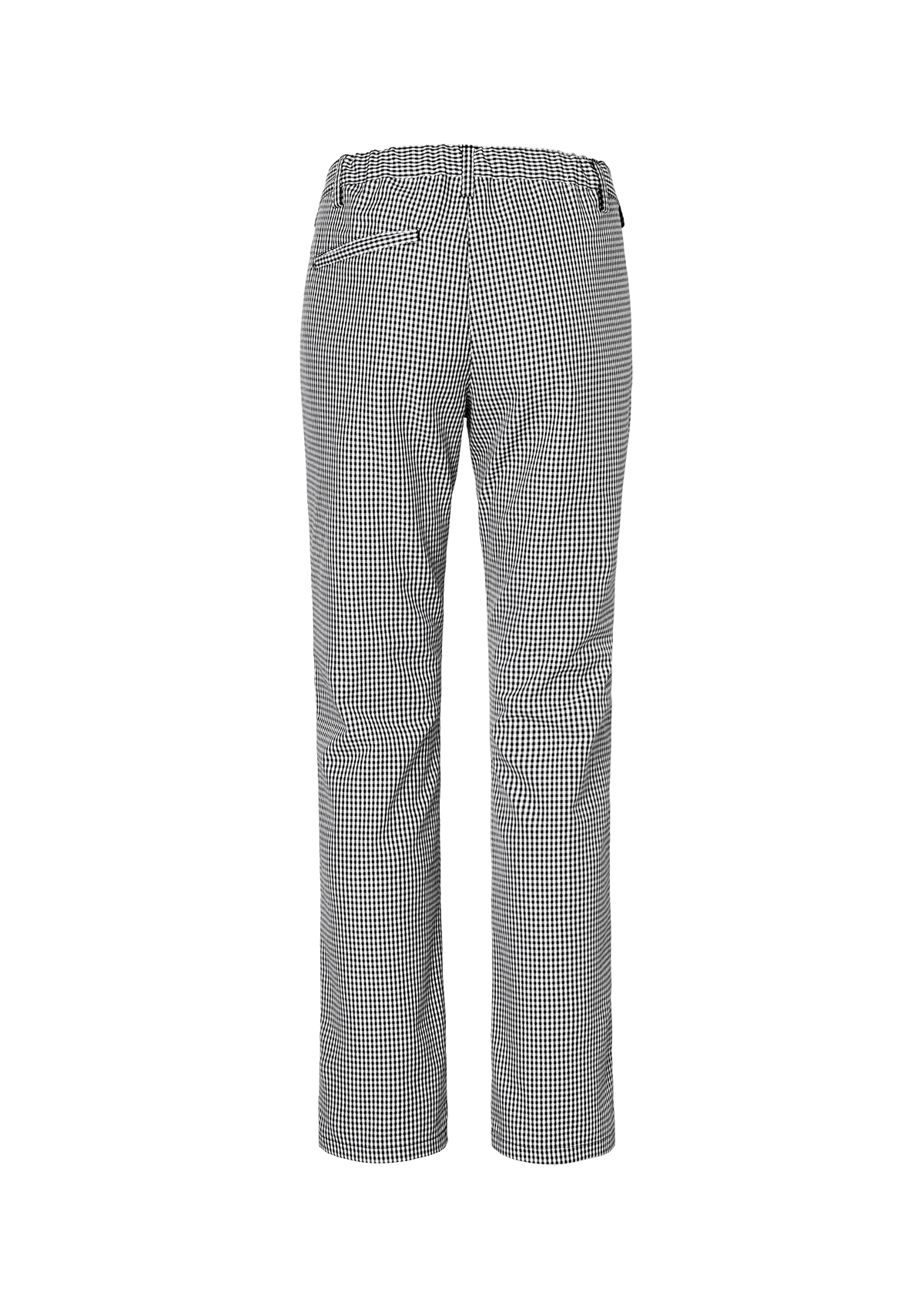 Damen Kochhose Schwarz Pepita mit glatter Front | Segers