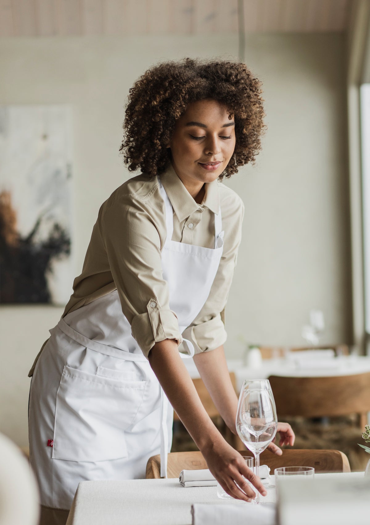 Unisex Latzschürze Blockprint | Segers