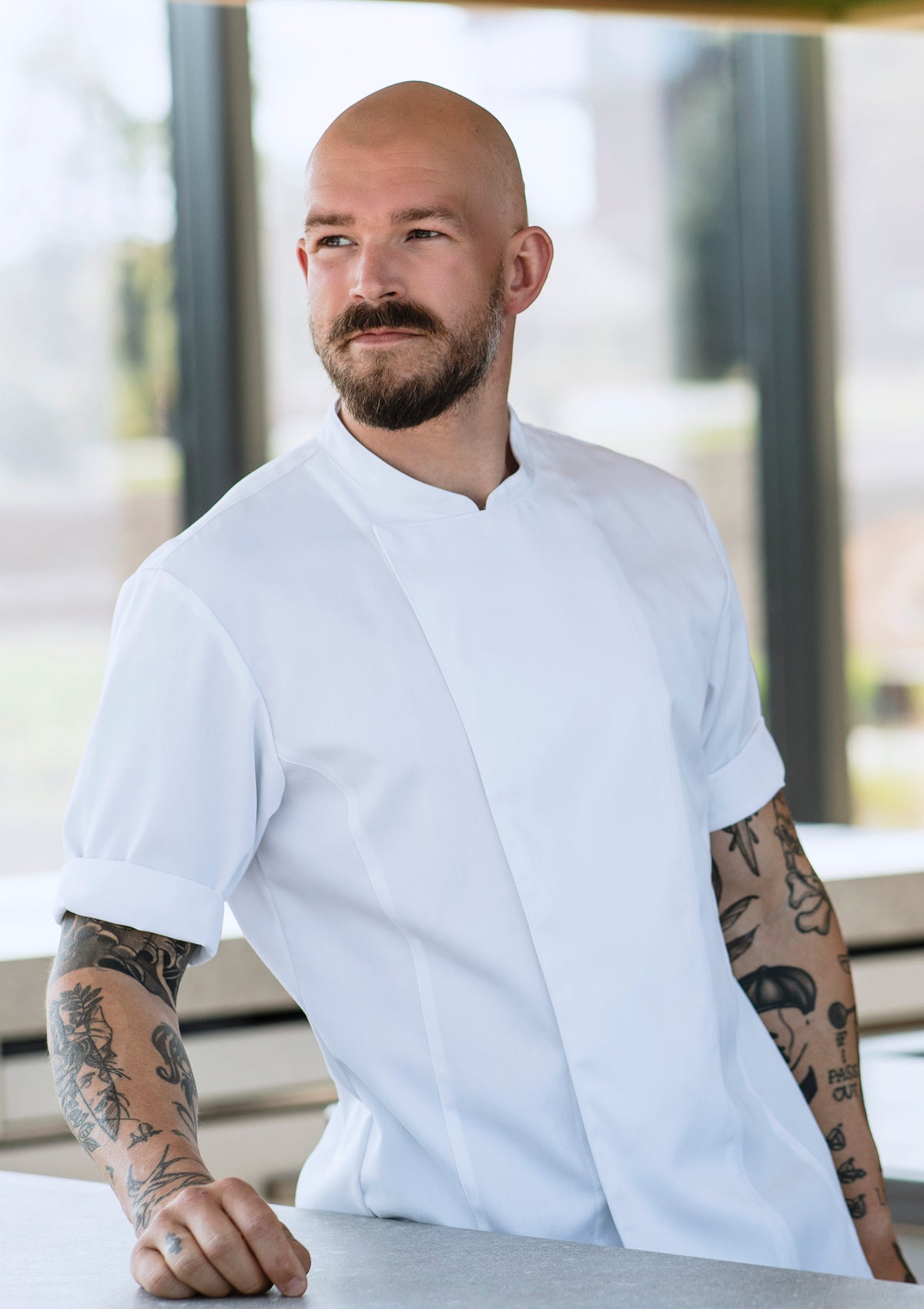 Veste de Chef Stretch Manches Courtes Unisexe