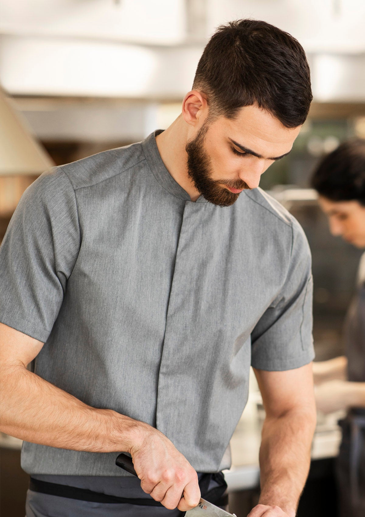 Chemise de Chef Manches Courtes Smart-Unisexe