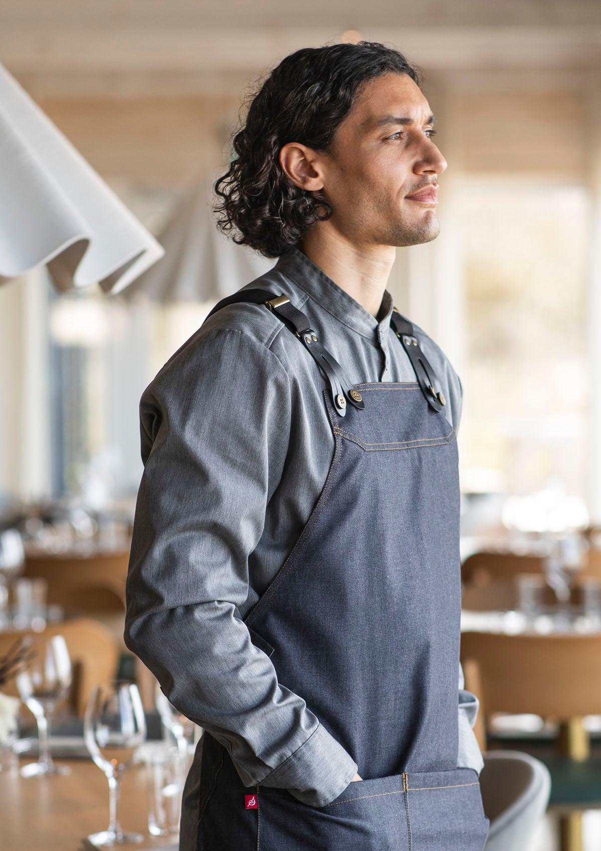 Chemise de Chef Hybride Élégante Smart-Unisexe Manches Longues