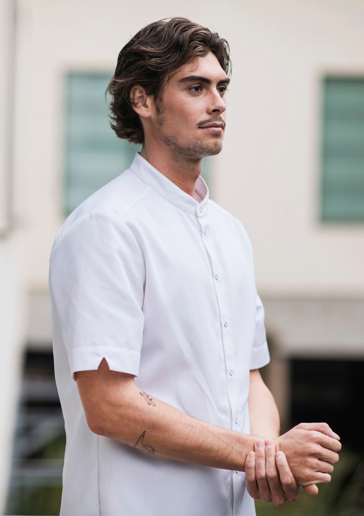 Chemise Hybride Habillée Manches Courtes Unisexe