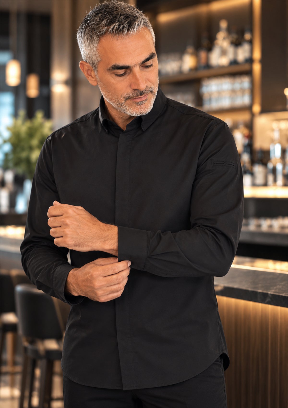 Herren-Kochhemd mit Stretch