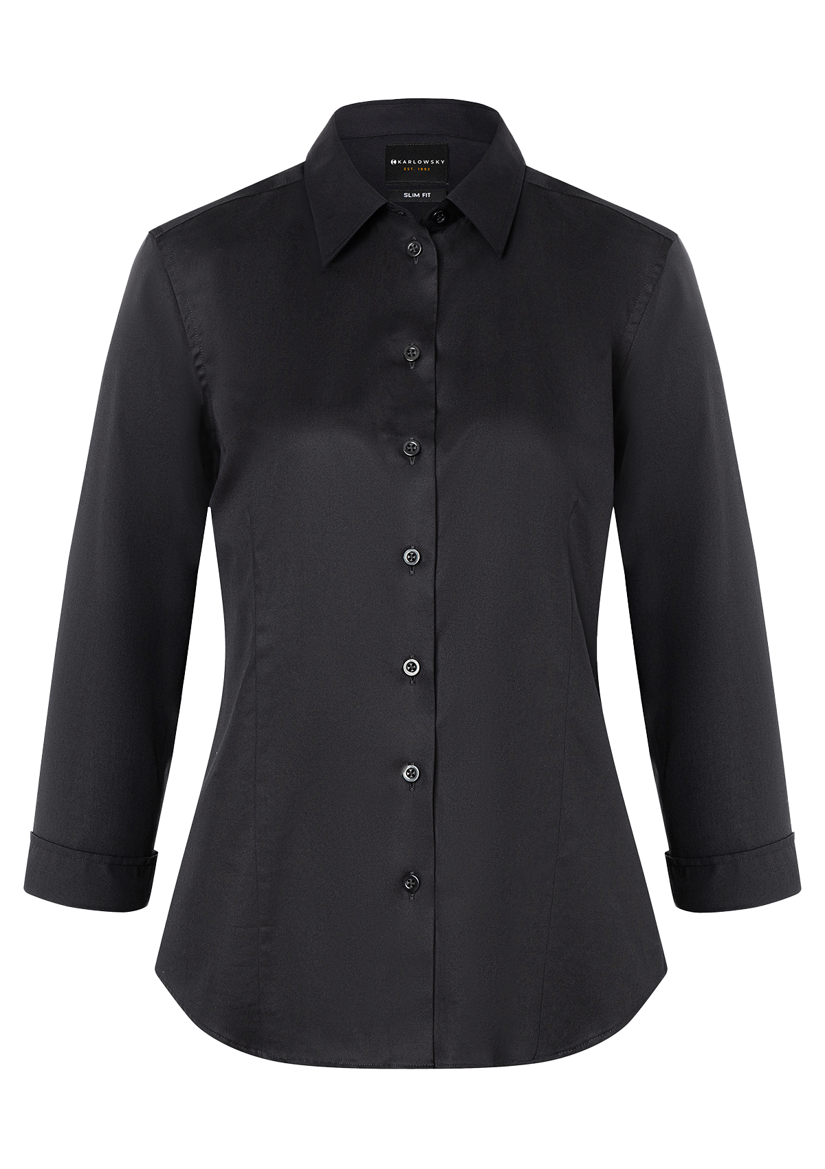 Damen Bluse Active-Stretch 3/4-Arm Slim-Fit