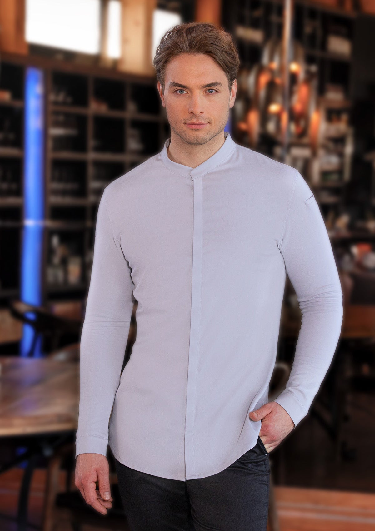 Herren Kochjacke Avantgarde Langarm