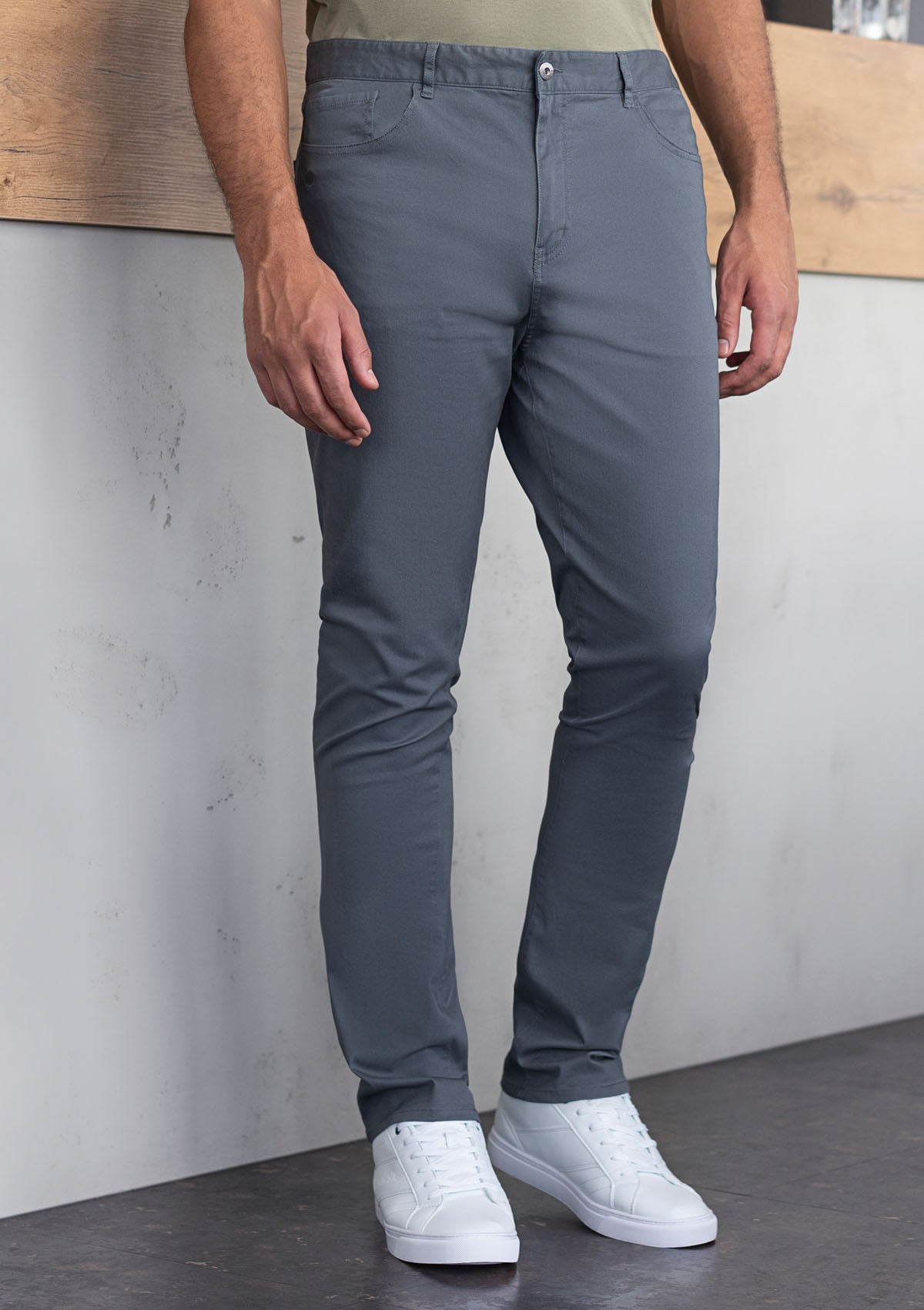 Herren Kochhose 5-Pocket Anthrazit