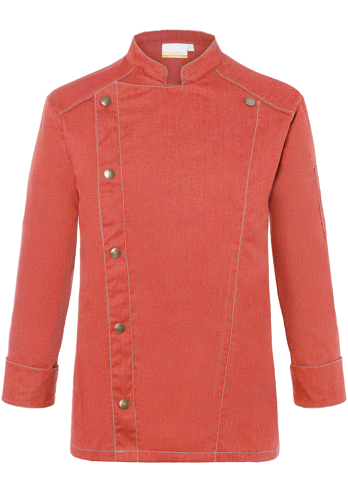Herren Kochjacke Jeans-Look Langarm Vintage