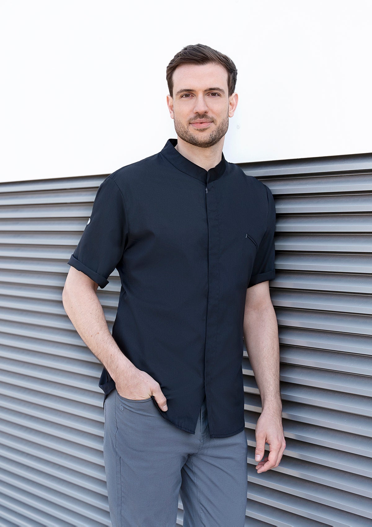 Chemise de Chef Homme Manches Courtes Modern-Touch
