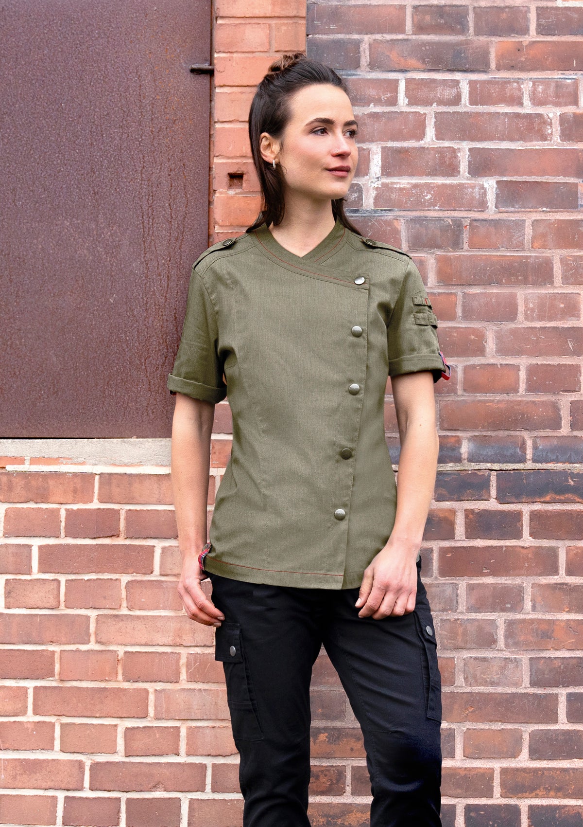 Giacca da Chef Donna in Denim Maniche Corte - ROCK CHEF®