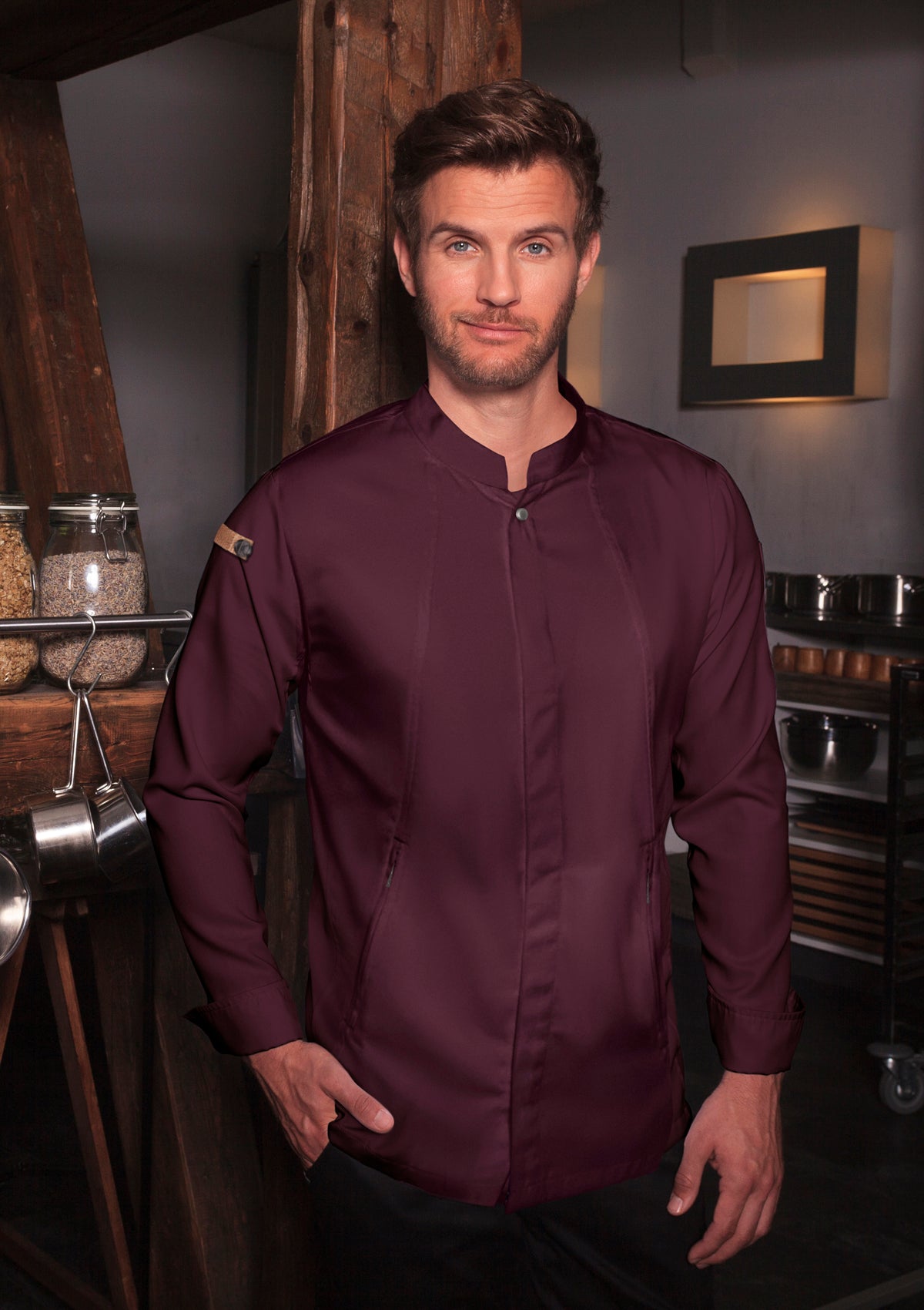Chemise de chef homme Green-Generation Manches longues
