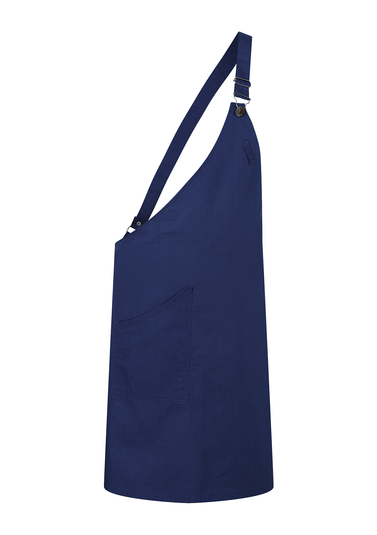 Asymmetrische Latzschürze mit Tasche Unisex