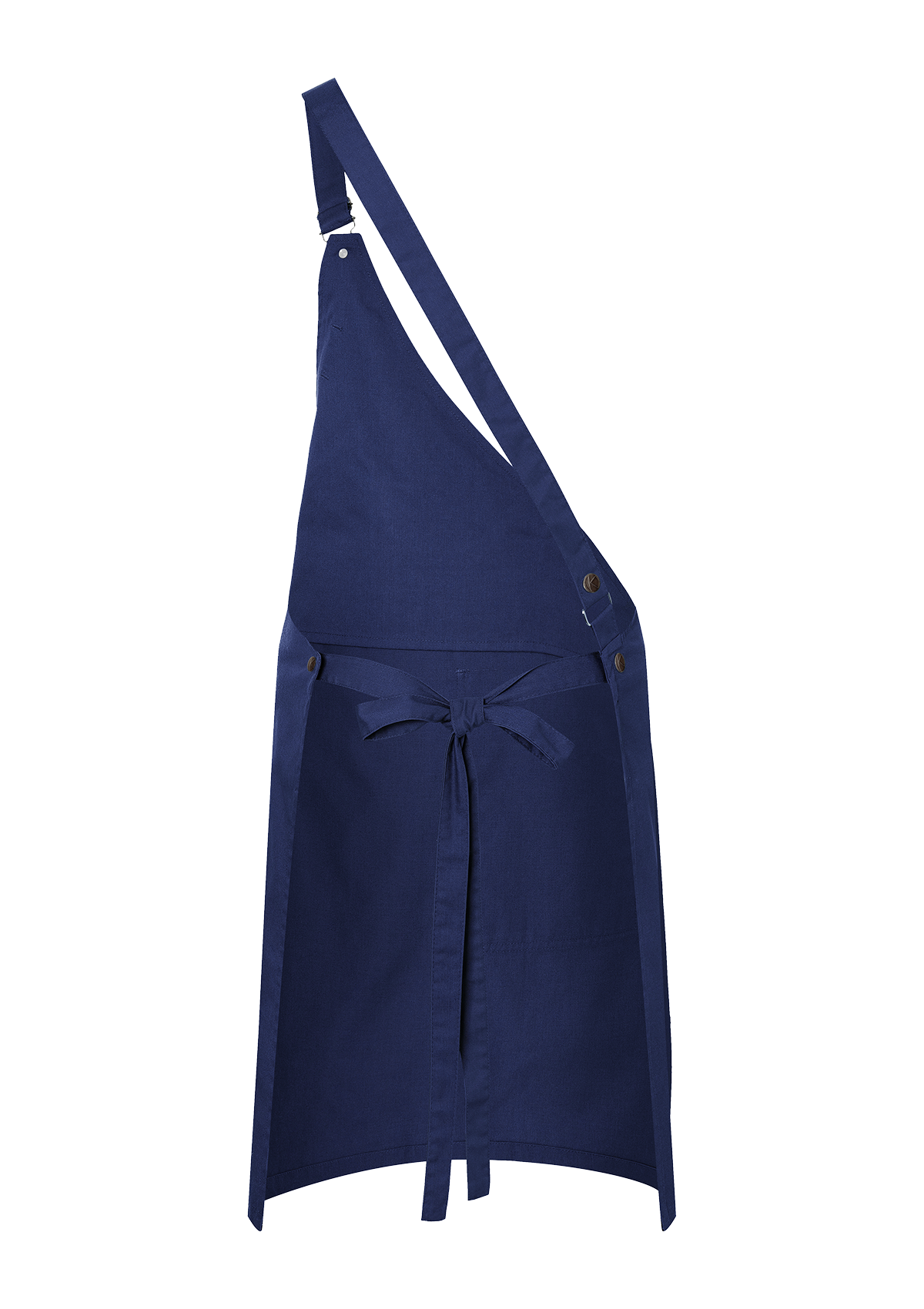 Asymmetrische Latzschürze mit Tasche Unisex