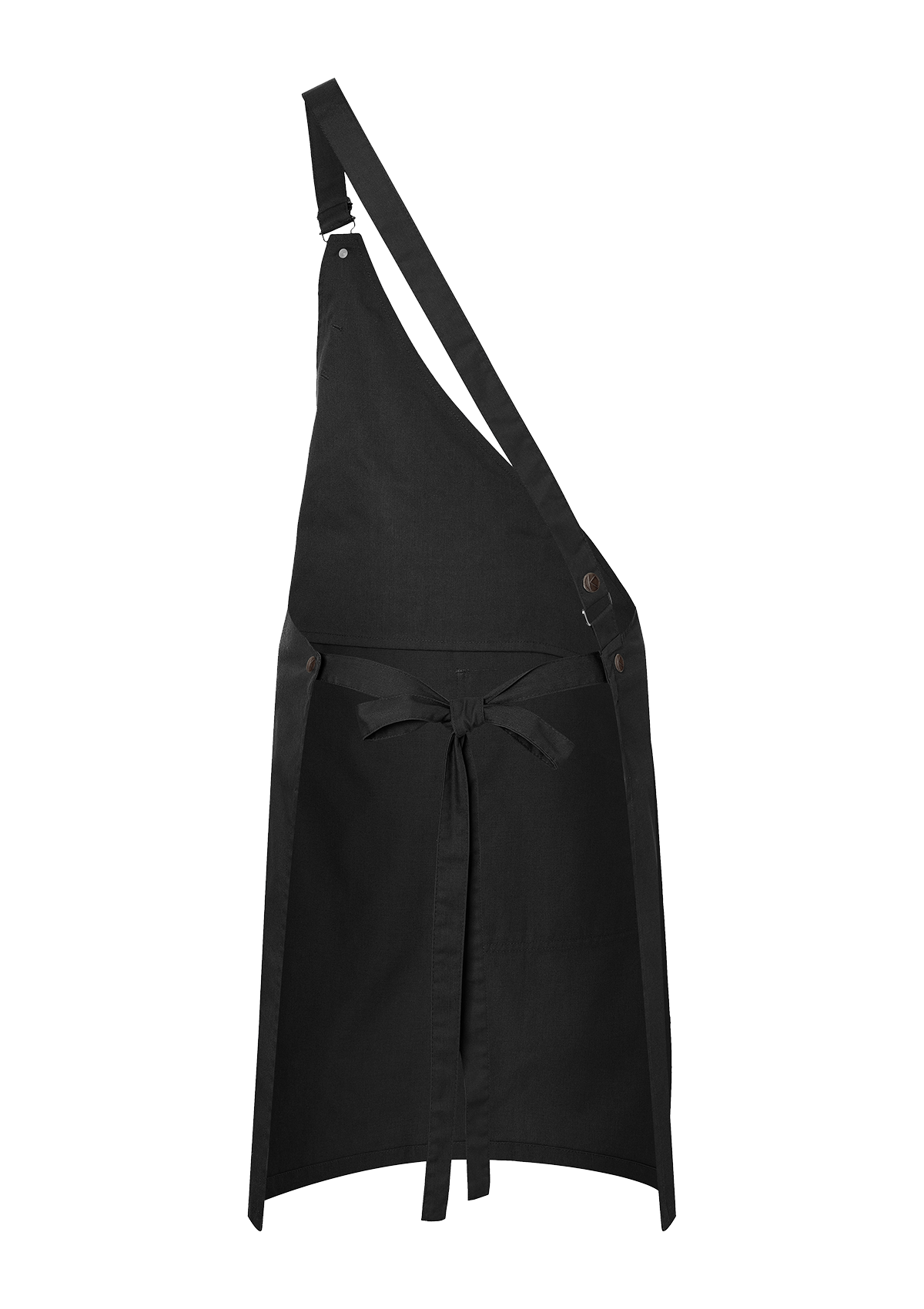 Asymmetrische Latzschürze mit Tasche Unisex