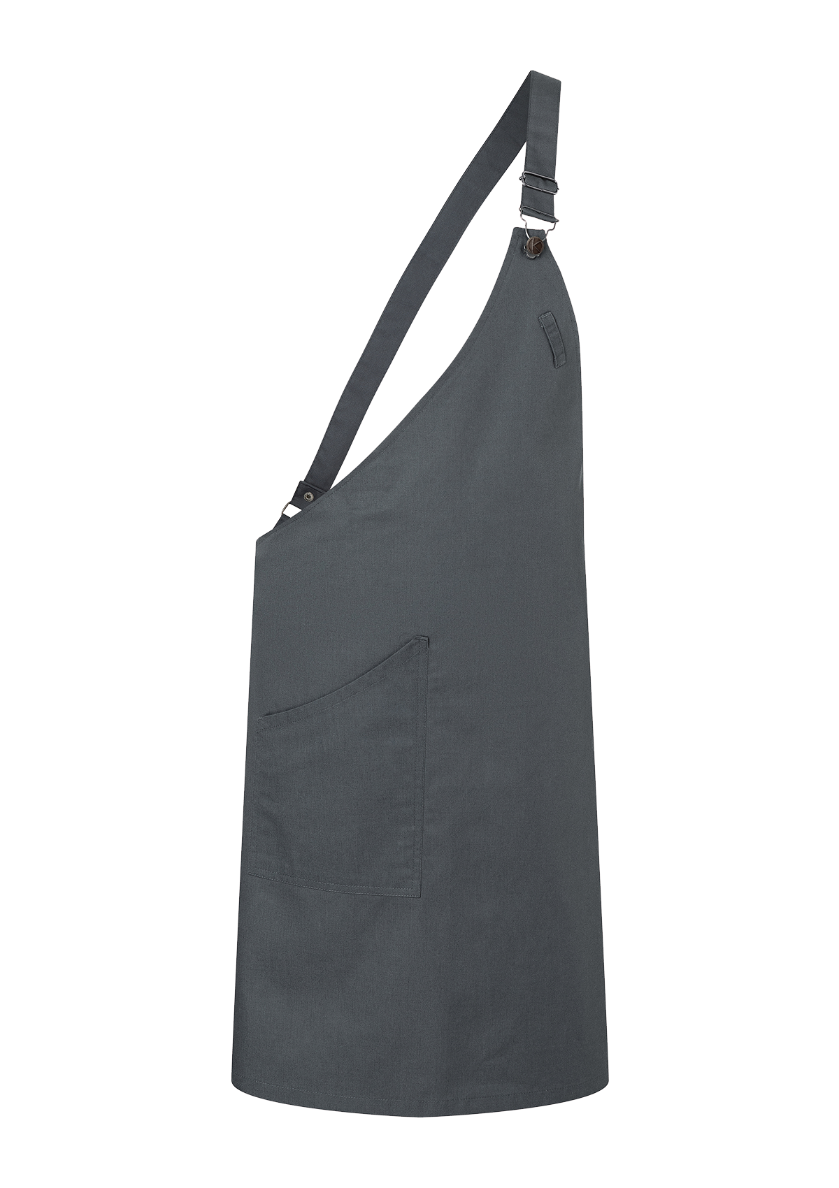 Asymmetrische Latzschürze mit Tasche Unisex