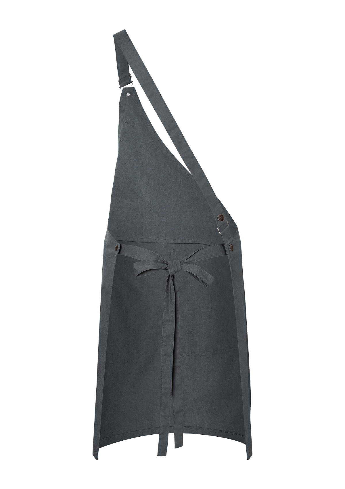 Asymmetrische Latzschürze mit Tasche Unisex