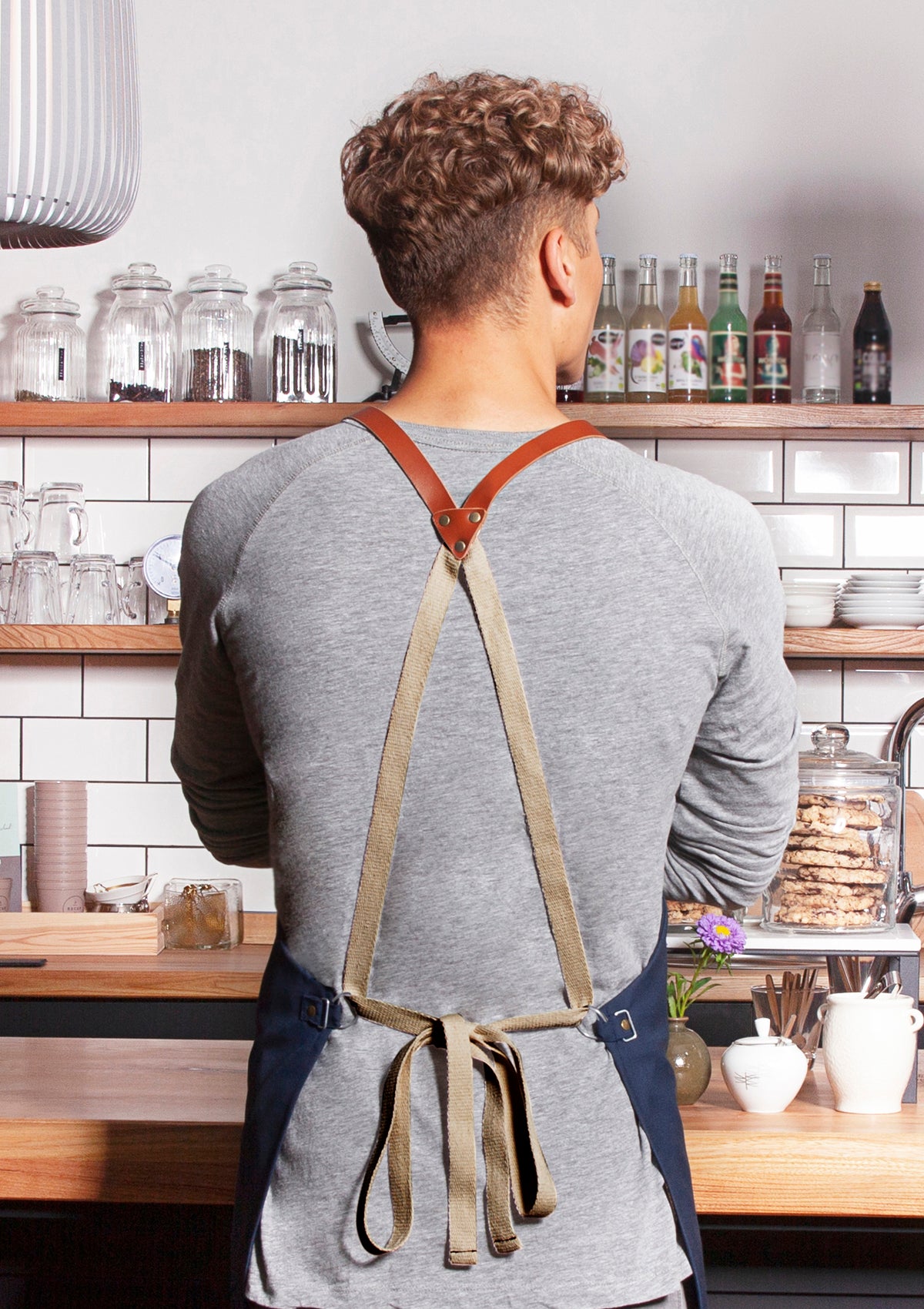 Tablier à bavette ergonomique avec sangles en cuir – Green Generation – Unisexe