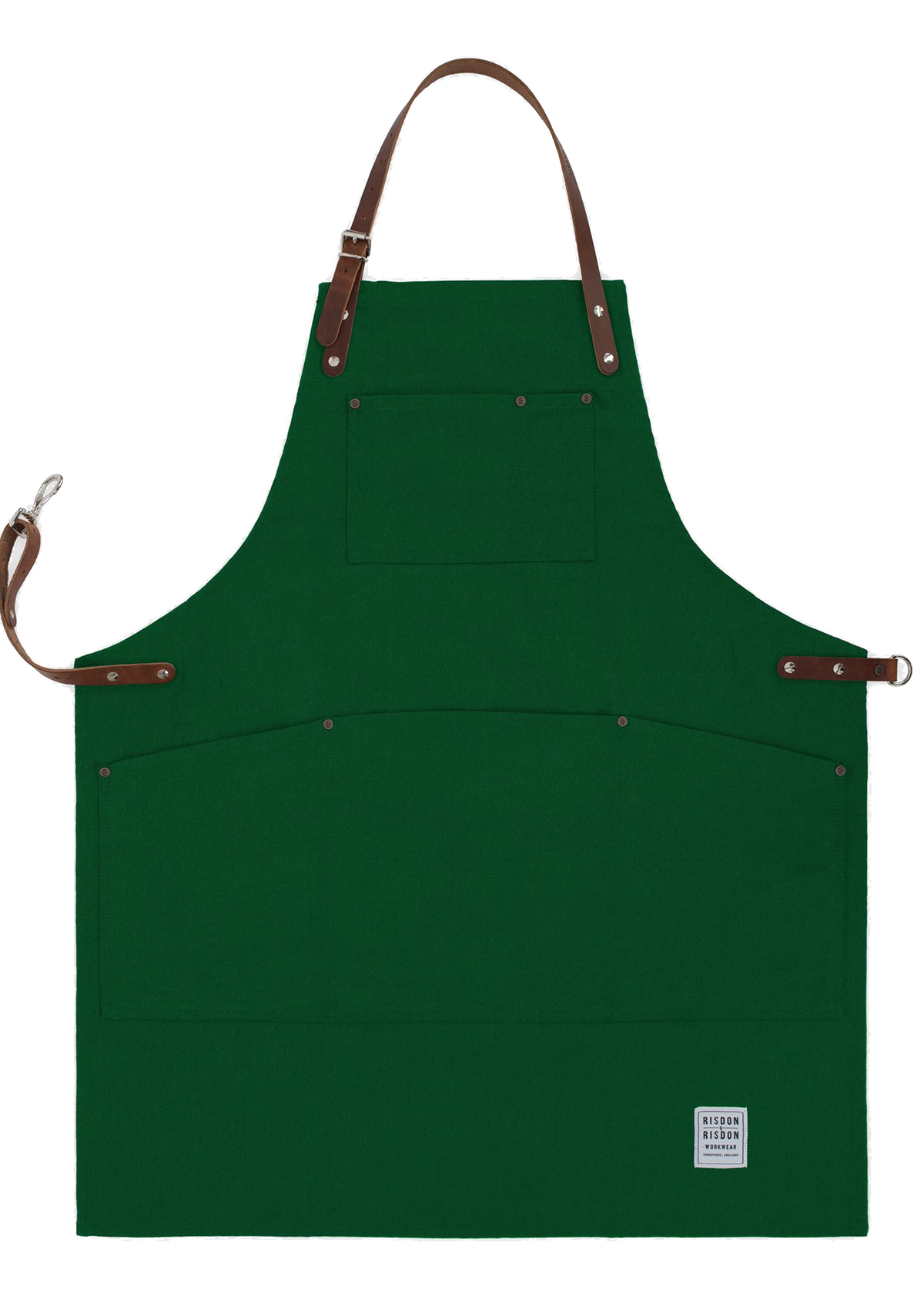 Handgefertigte Original Latzschürze mit Lederträgern Unisex | Risdon & Risdon