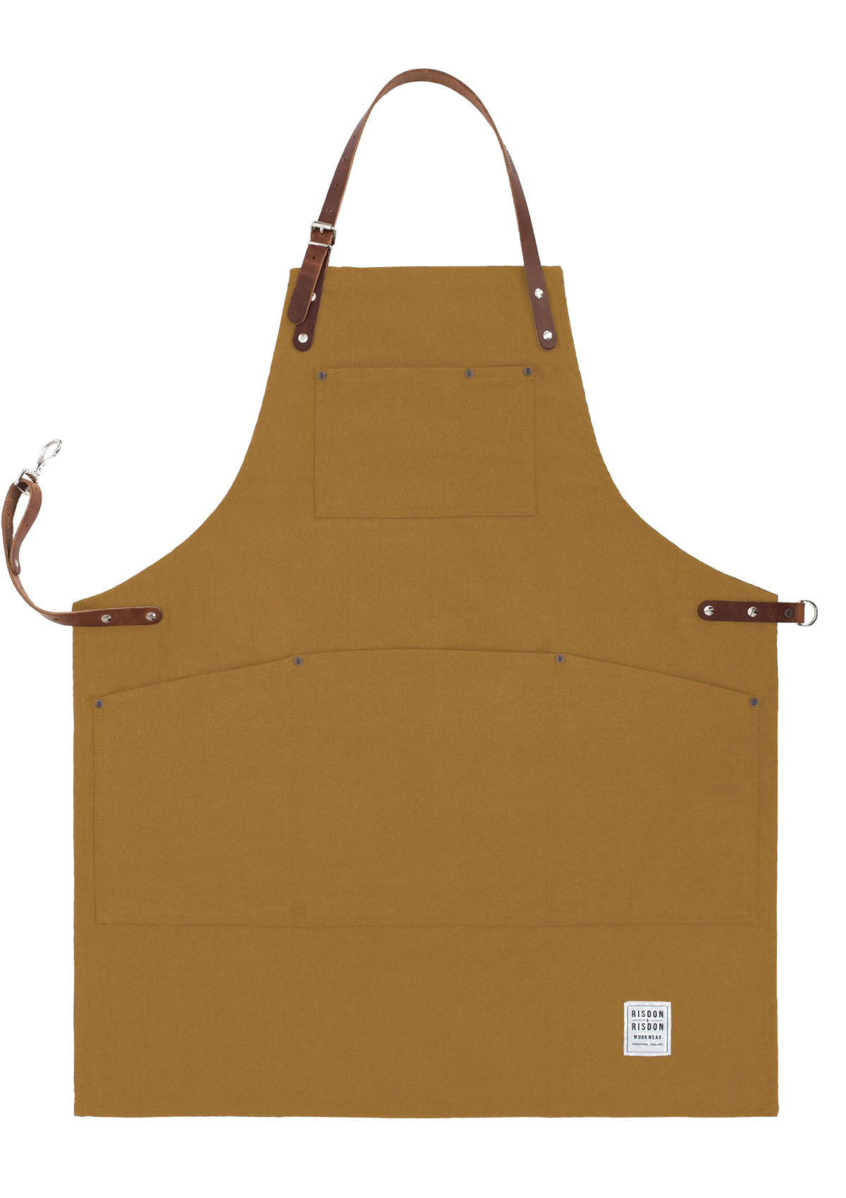 Handgefertigte Original Latzschürze mit Lederträgern Unisex | Risdon & Risdon