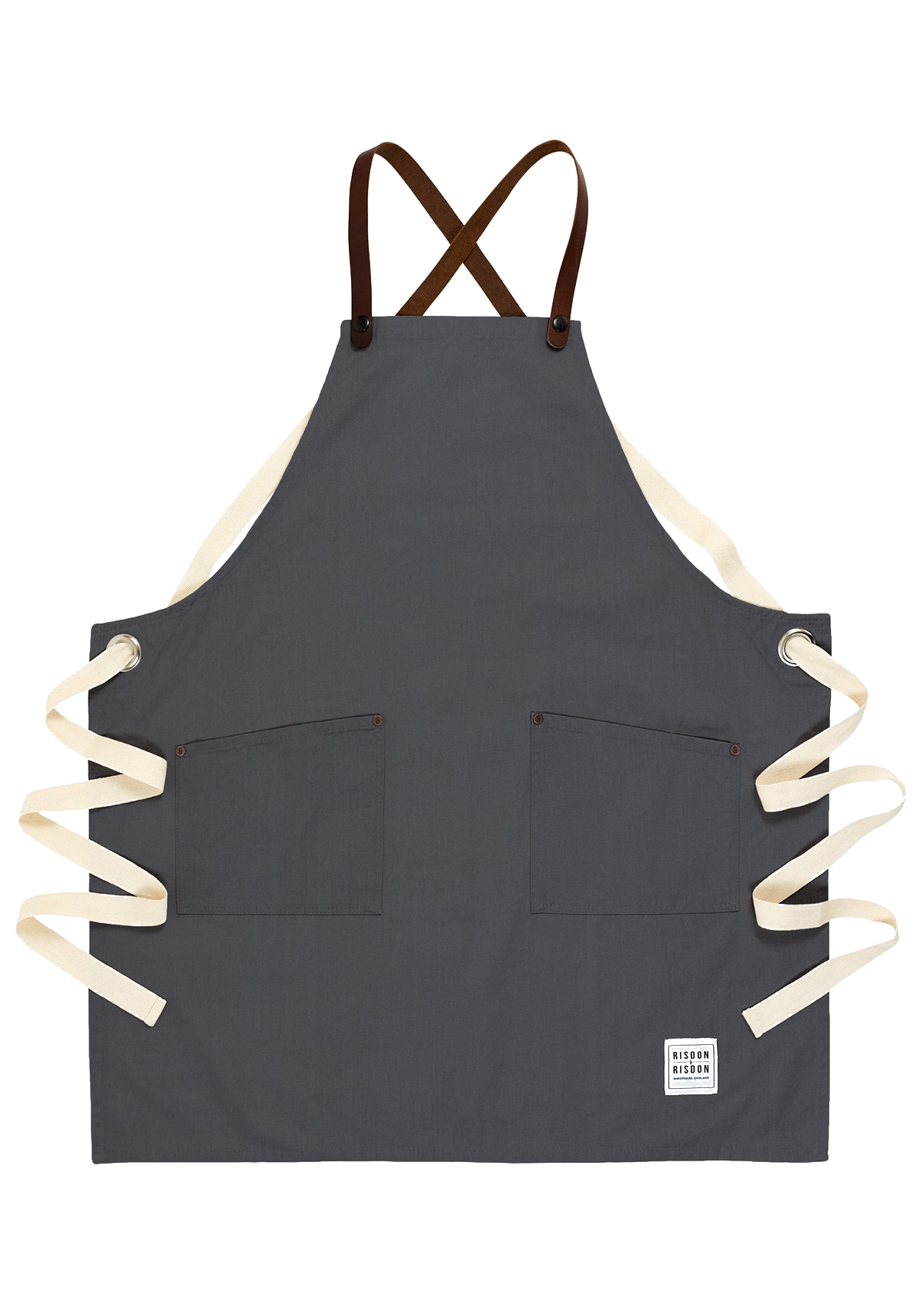 Grembiule Artigianale Studio con Bretelle in Pelle Unisex
