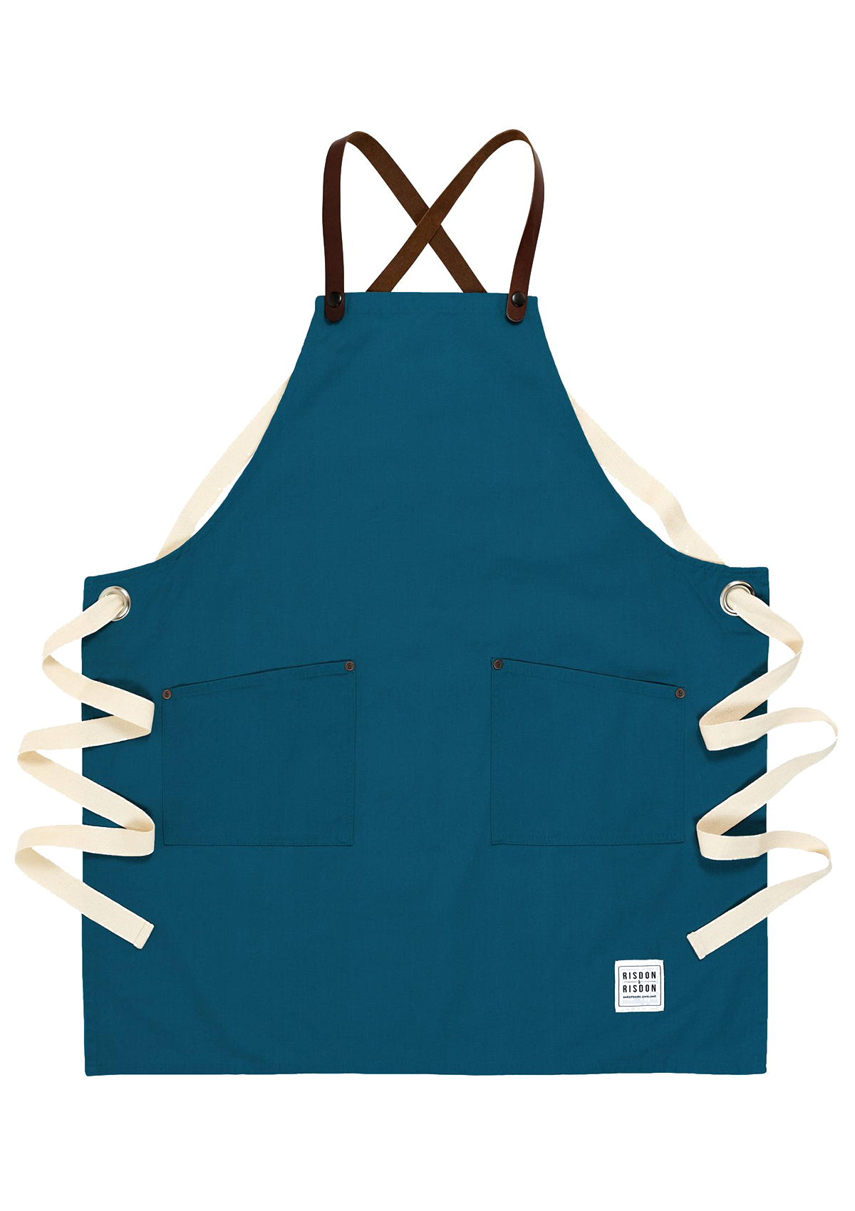 Grembiule Artigianale Studio con Bretelle in Pelle Unisex